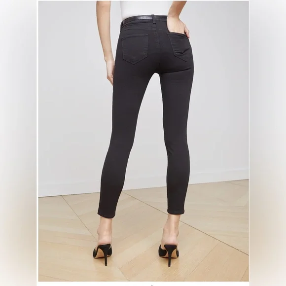 L’Agence Margot Skinny High Rise Jeans in black size 25 - Picture 3 of 15